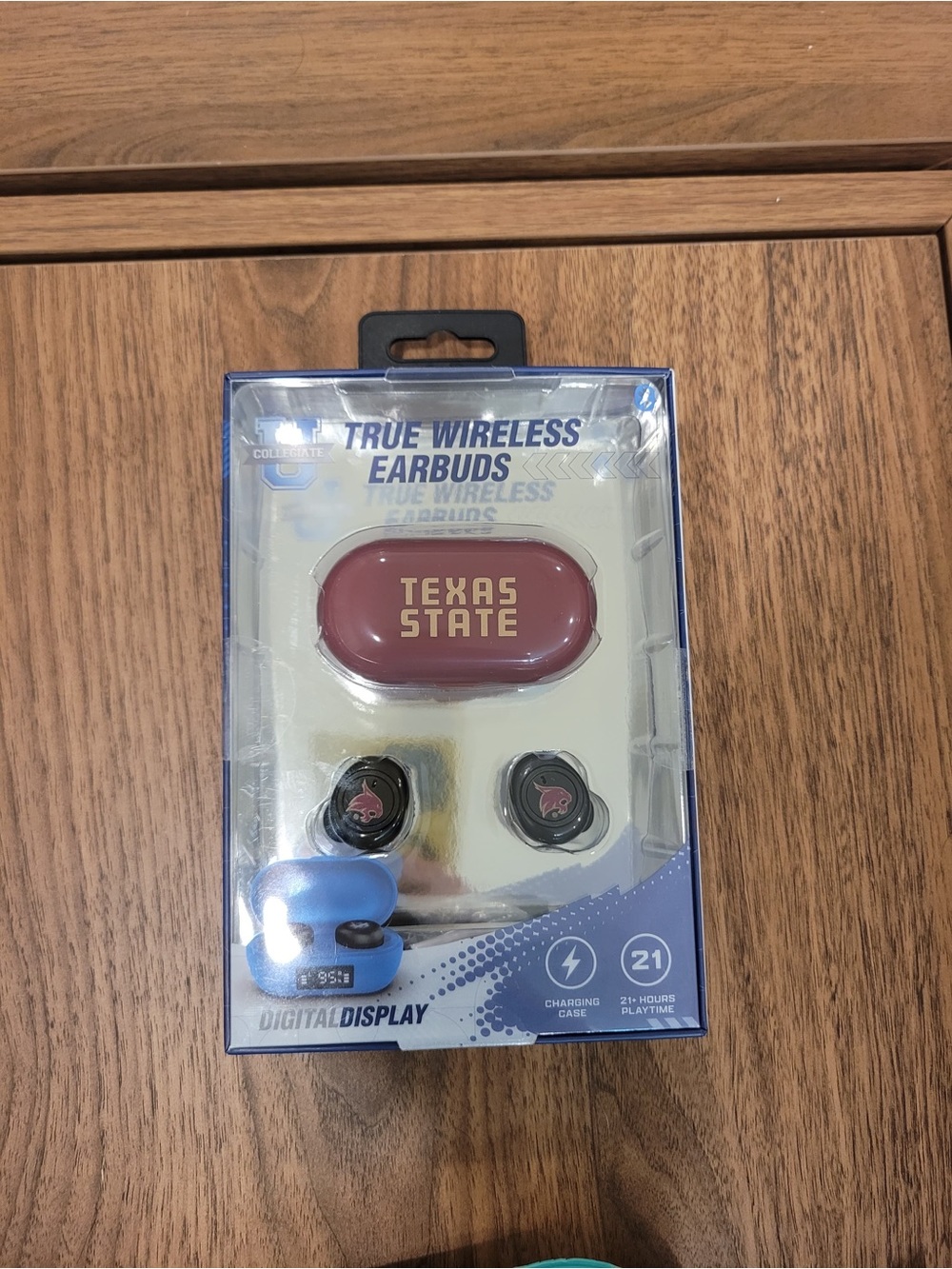 Brand new PBG Texas State True Wireless Ear Buds V2 Texas State Bobcats Red